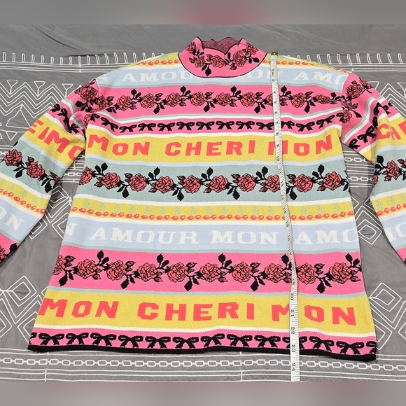 Maeve Fanciful Mon Cheri Mock Neck Sweater Size Small - Picture 2 of 5